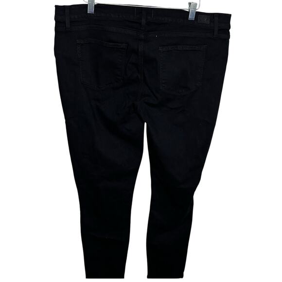 PAIGE Maternity Black Shadow Side Panel Stretch Ultra Skinny Jeans Pants 34" 16 - Picture 11 of 14